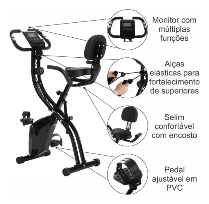 Bicicleta ergometrica dobrável